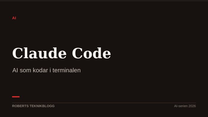 Claude Code – AI som kodar i terminalen