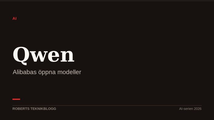 Qwen – Alibabas öppna AI-modeller