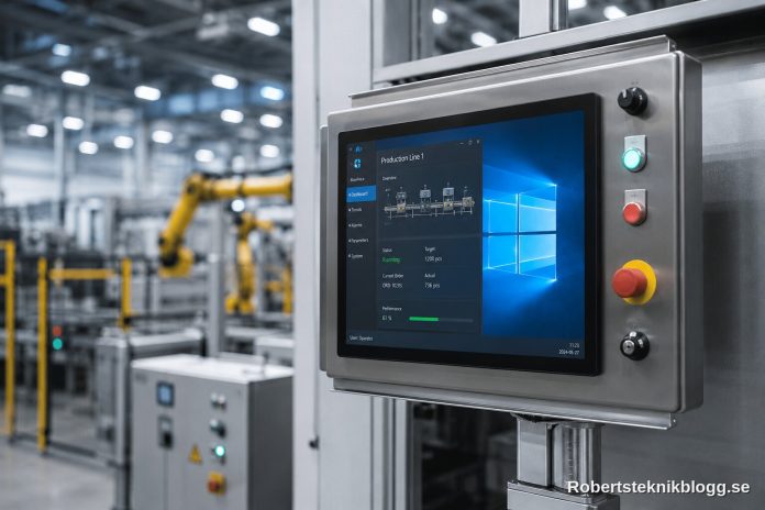 Industriell HMI-panel som kör Windows 10 i en fabriksmiljö – Roberts Teknikblogg