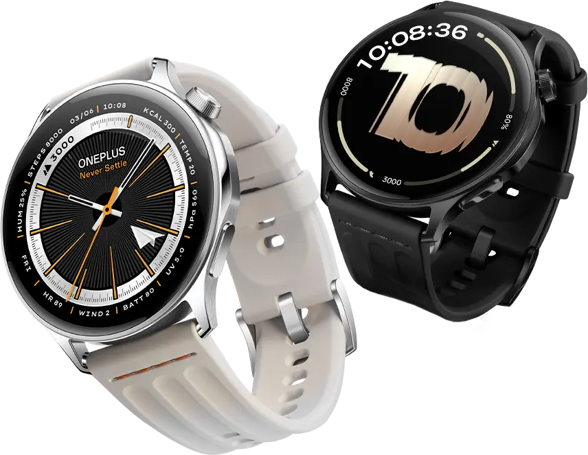 OnePlus Watch Lite i silver och svart